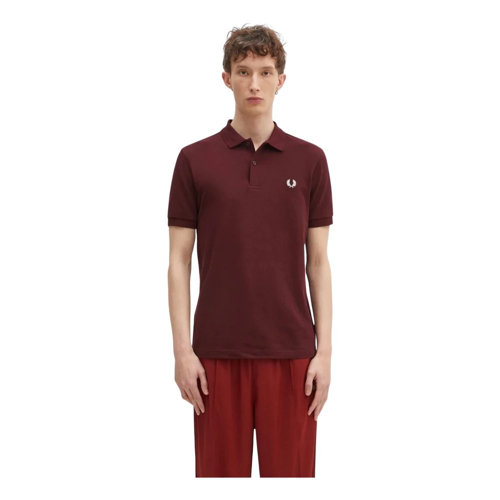 Fred Perry Uomo Rosso Polo A Tinta Unita - Immagine 3