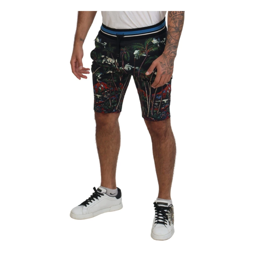 Dolce & Gabbana Vulkaanprint Casual Shorts Multicolor Heren