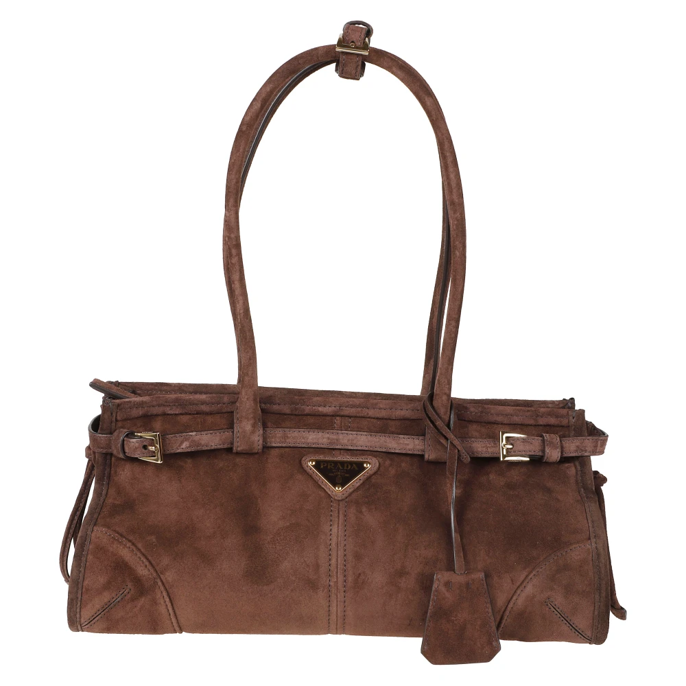 Prada Prada Bonnie Medium Suede Bag - Image 3