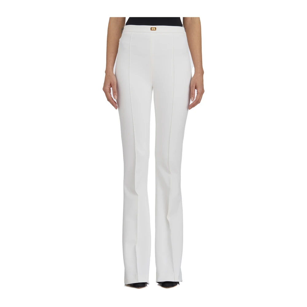 Elisabetta Franchi Wijde Broek White Dames