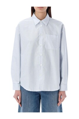 chemise-rayee-detendue-bleue