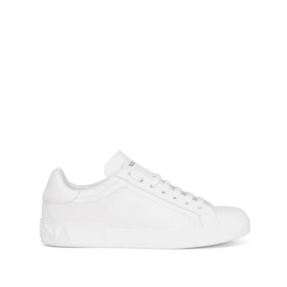 Dolce & Gabbana Witte lage sneakers verhogen stijl Heren Schoenen