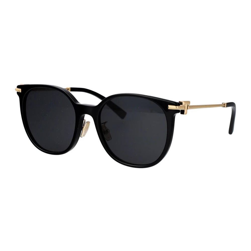 Tiffany Women's Grey Woman Tf4224d 8001S4 Sunglasses Acetate Black Round Normal Shaded - Image 2