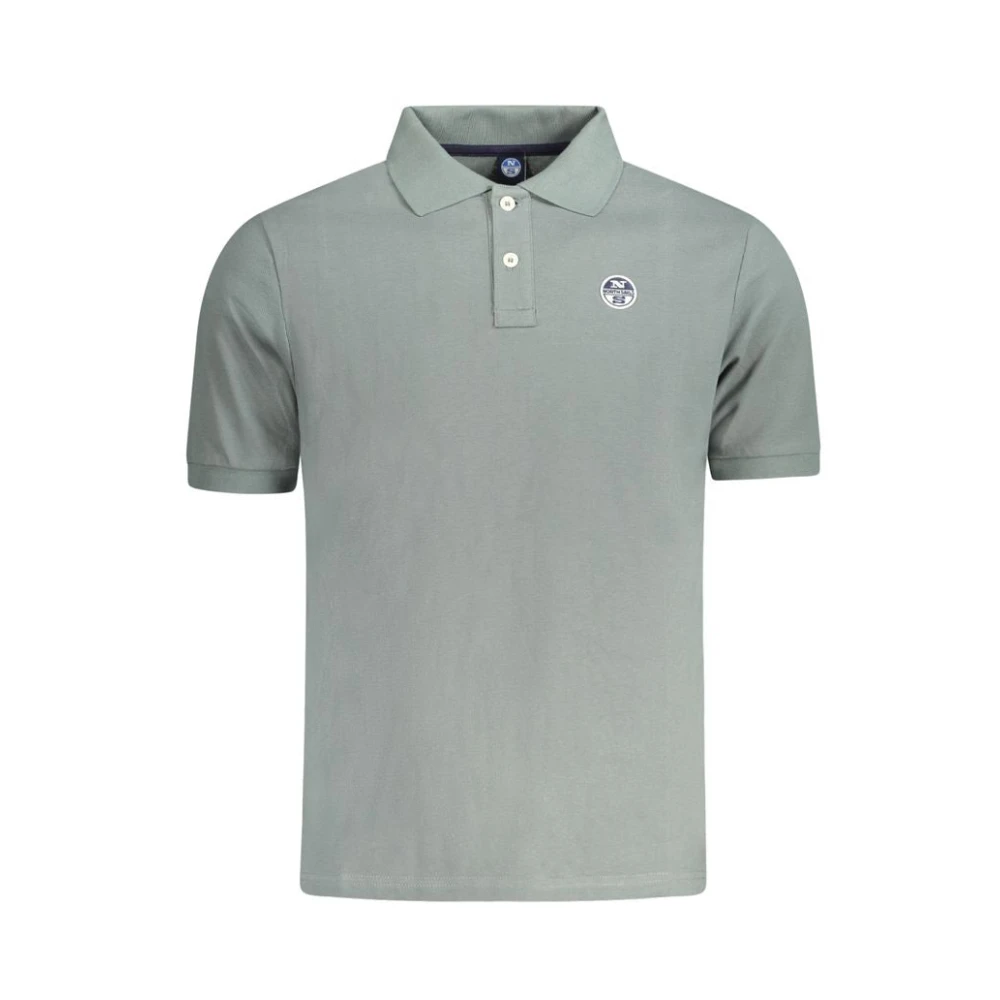 North Sails Mannelijk Groente Groen Katoenen Poloshirt Met Logo