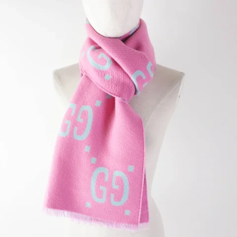 Gucci Vintage Pre-owned Canvas scarves Pink Dames
