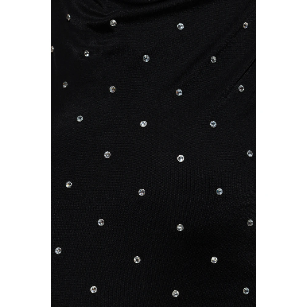 Versace Jurk met decoratieve afwerking Black Dames
