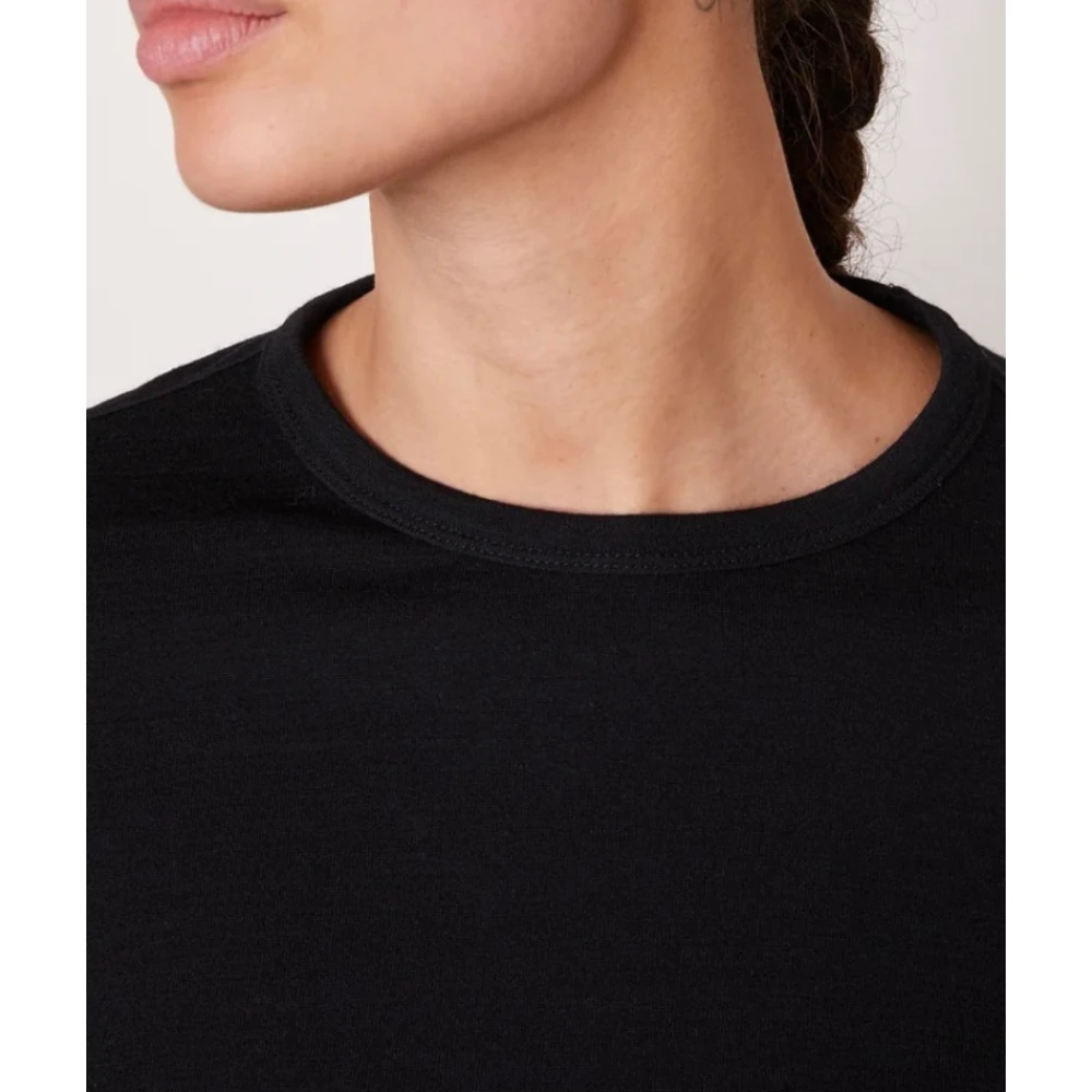 Officine Générale Lange mouw ronde hals shirt Black Dames