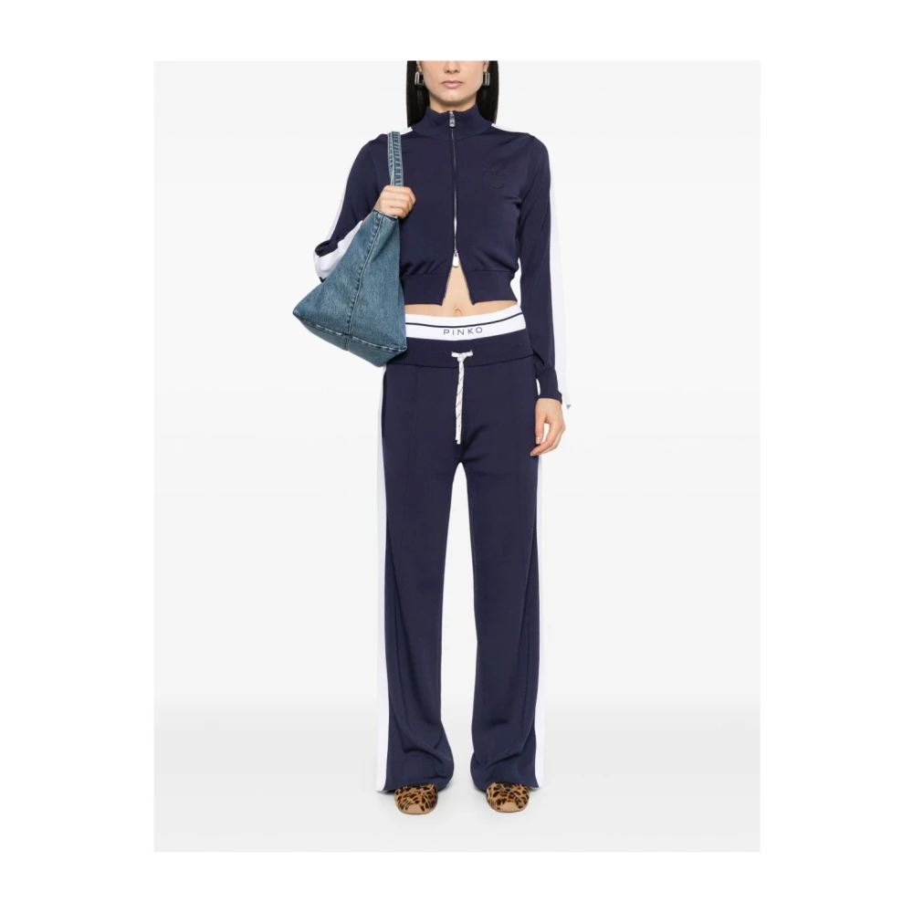 pinko Blauw en witte trui Blue Dames