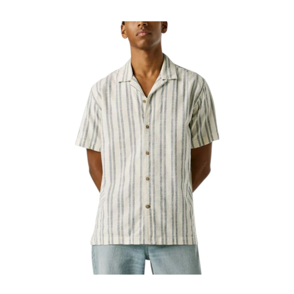 Pepe Jeans Men's White Short Sleeve Shirts, Xl, Short Sleeve Shirt