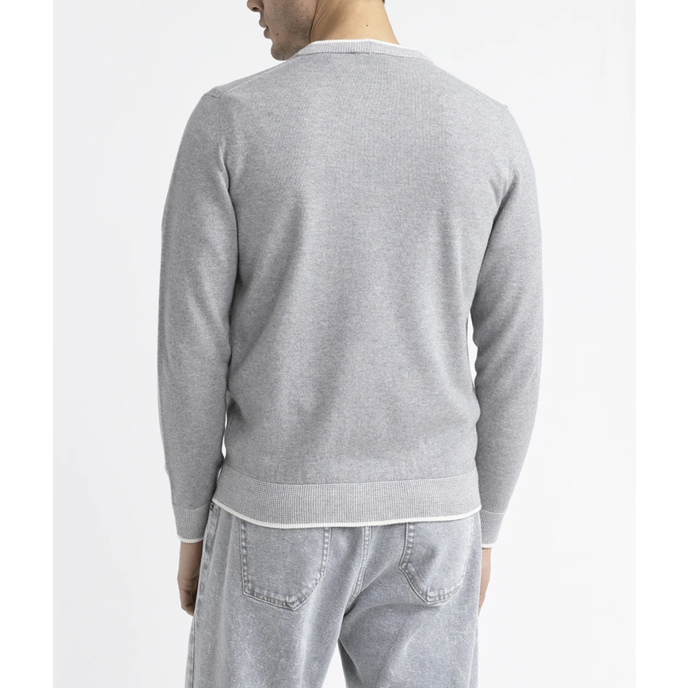 PESERICO Wol zijde en kasjmier vest Gray Heren
