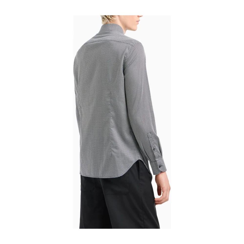 Emporio Armani Zwarte Tiny Eagle Shirt Black Heren