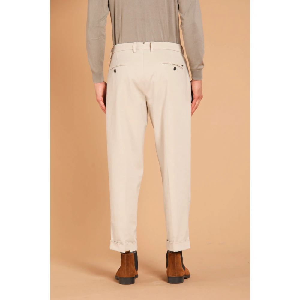 Mason's Chino Broek met Diagonale Print Beige Heren