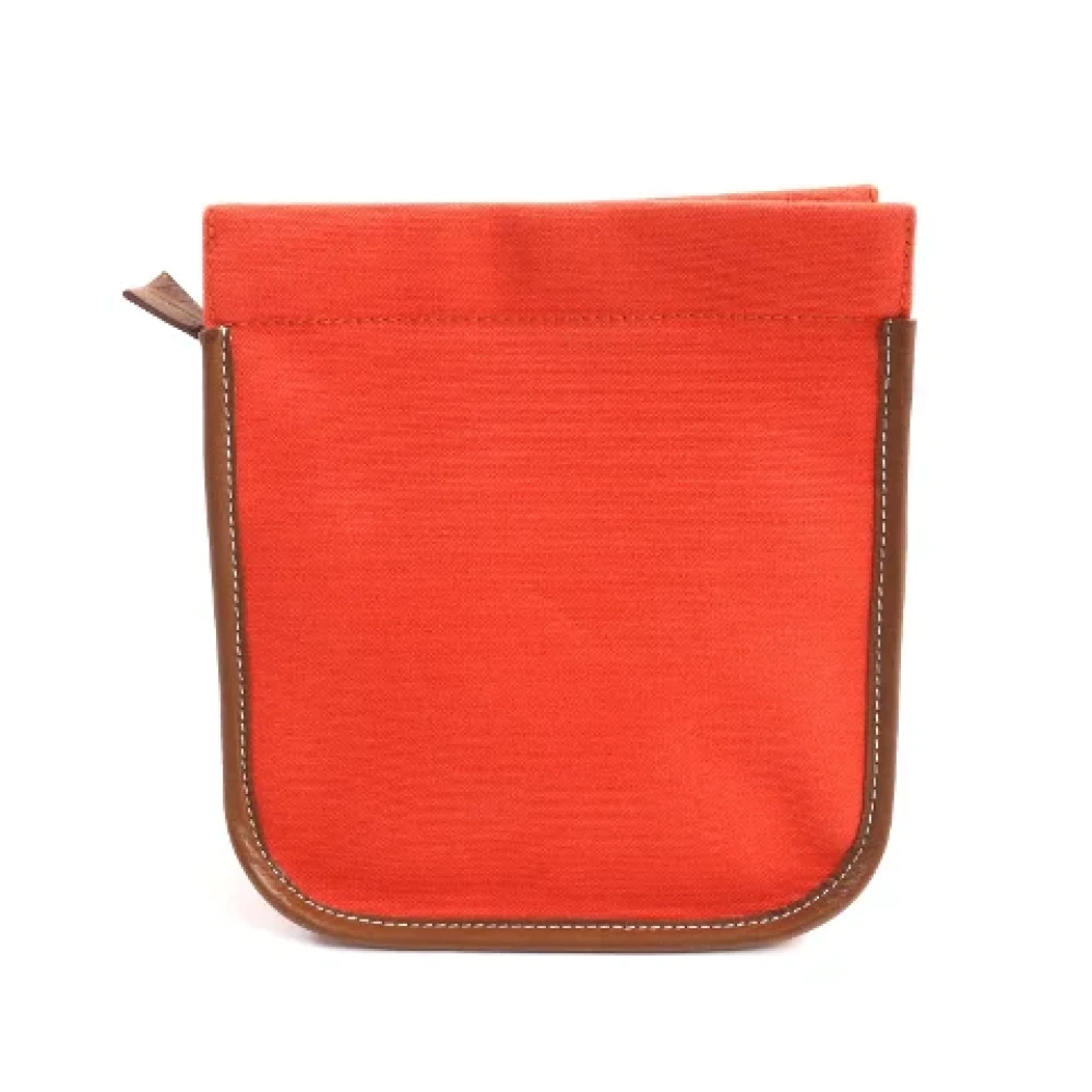 Hermès Vintage Pre-owned Cotton clutches Orange Dames