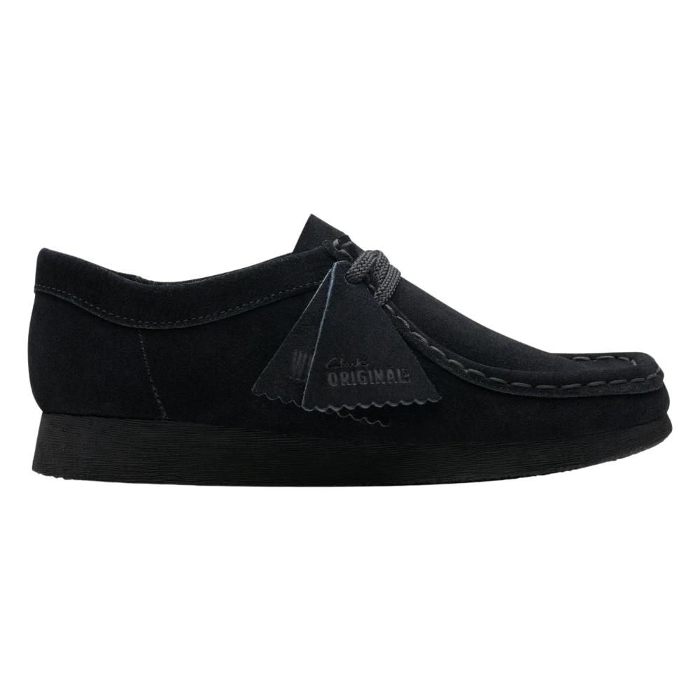 Clarks Unisex Kids Black Suede Wallabee Kids Shoes - Kids Shoes - 32 Eu - Kids