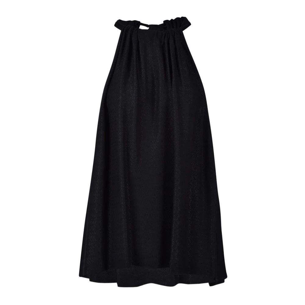 Attic and Barn Viscose Gebreide Top Black Dames