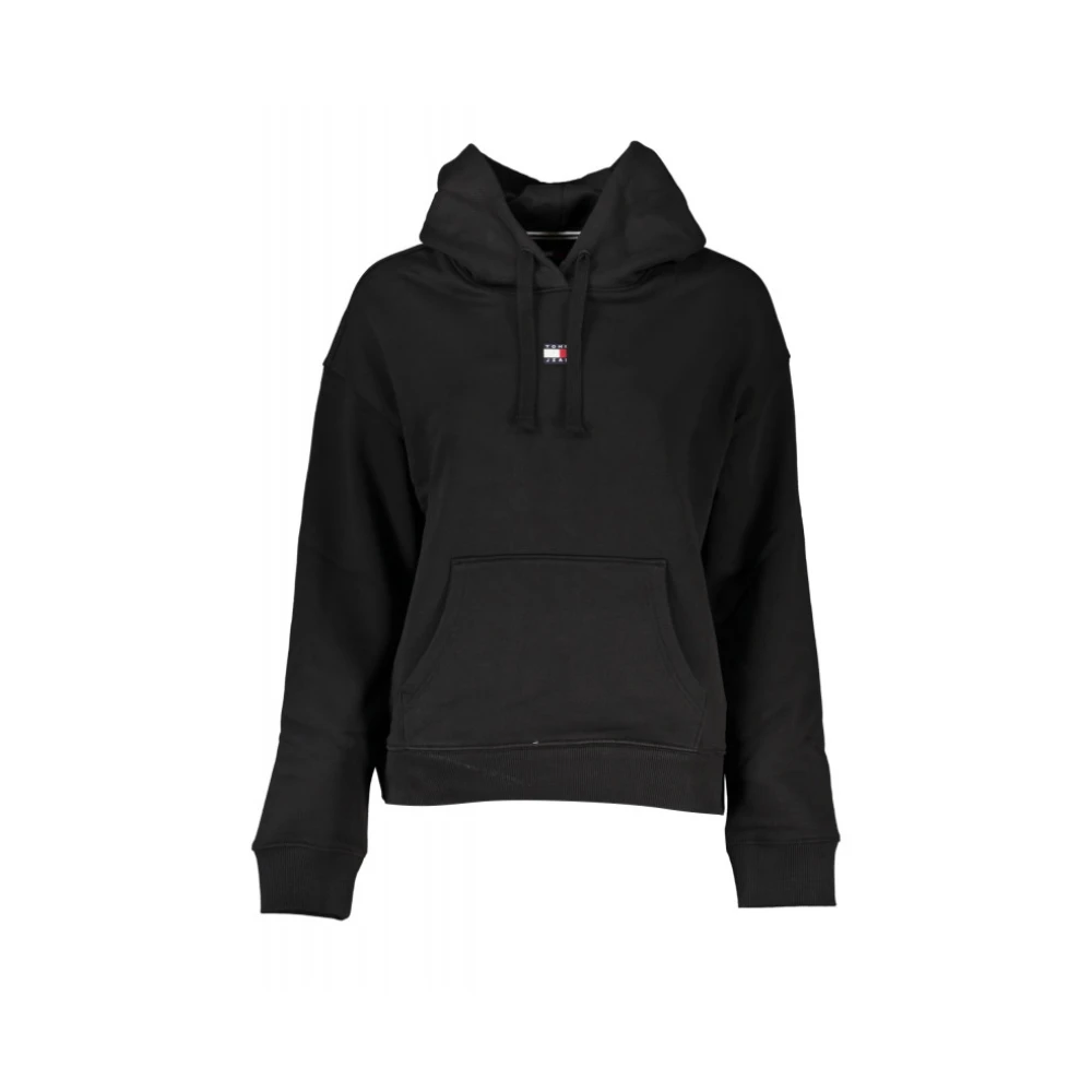Tommy Hilfiger , Hoodies, Female, Black, Xl, Badge Boxy Hoody