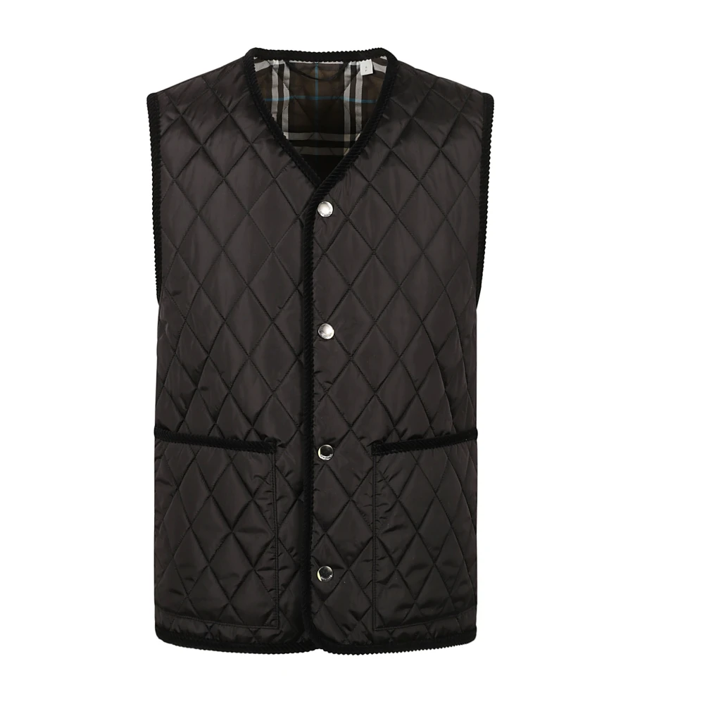 Burberry Zwarte Gilets Jassen Black Heren
