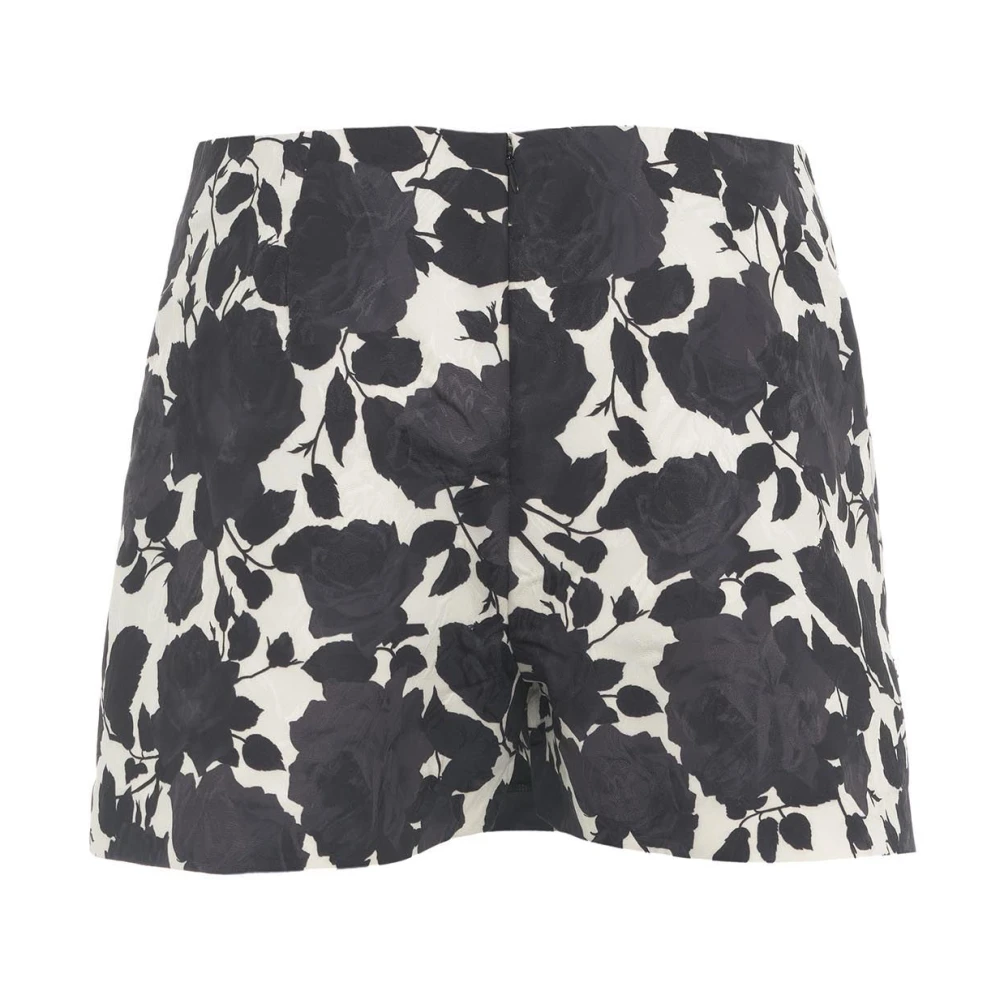 Blugirl Zwarte Jacquard Bloemen Mini Skort Black Dames