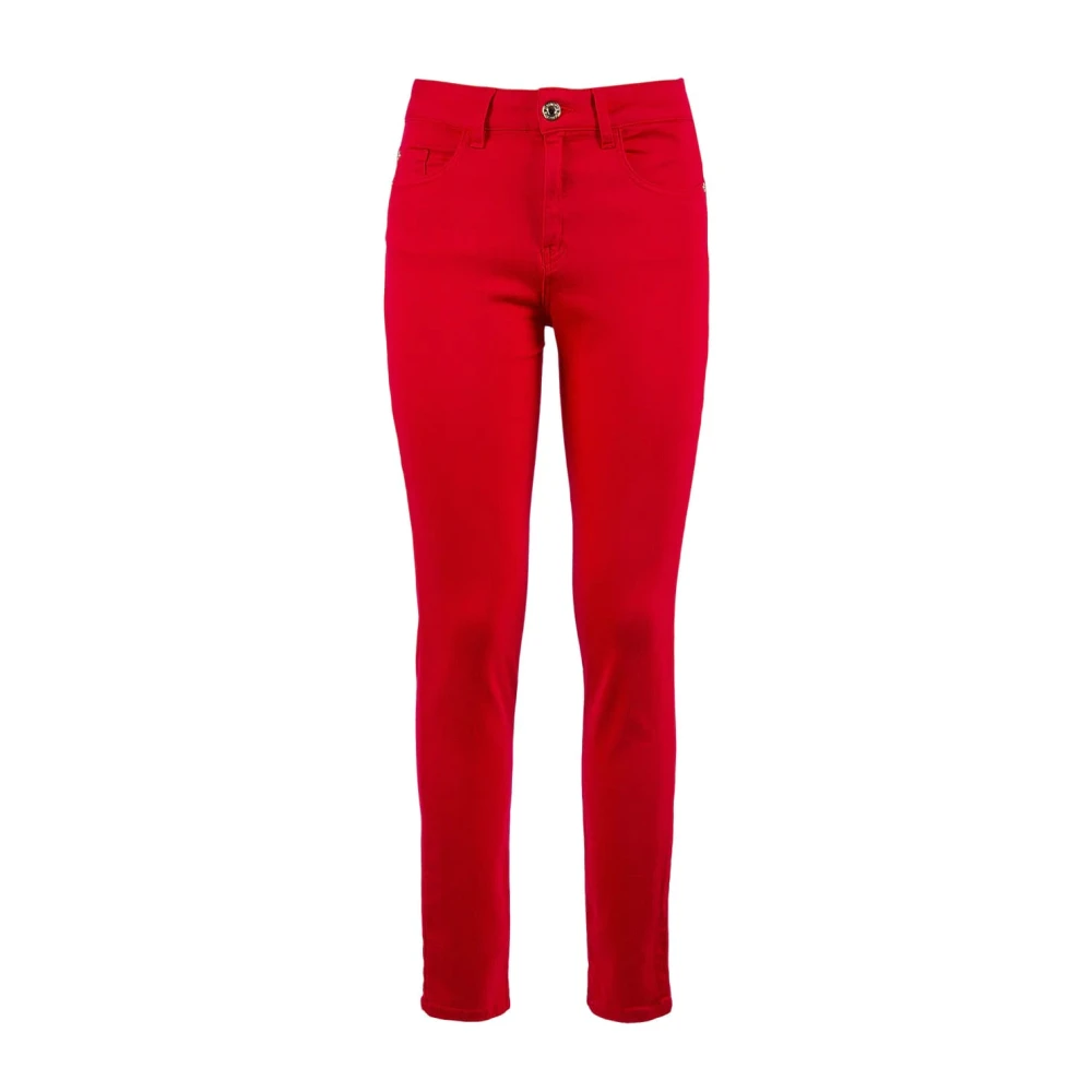 Nenette Women's Red Slim-Fit Trousers - Slim-Fit Trousers - W26 - Trousers