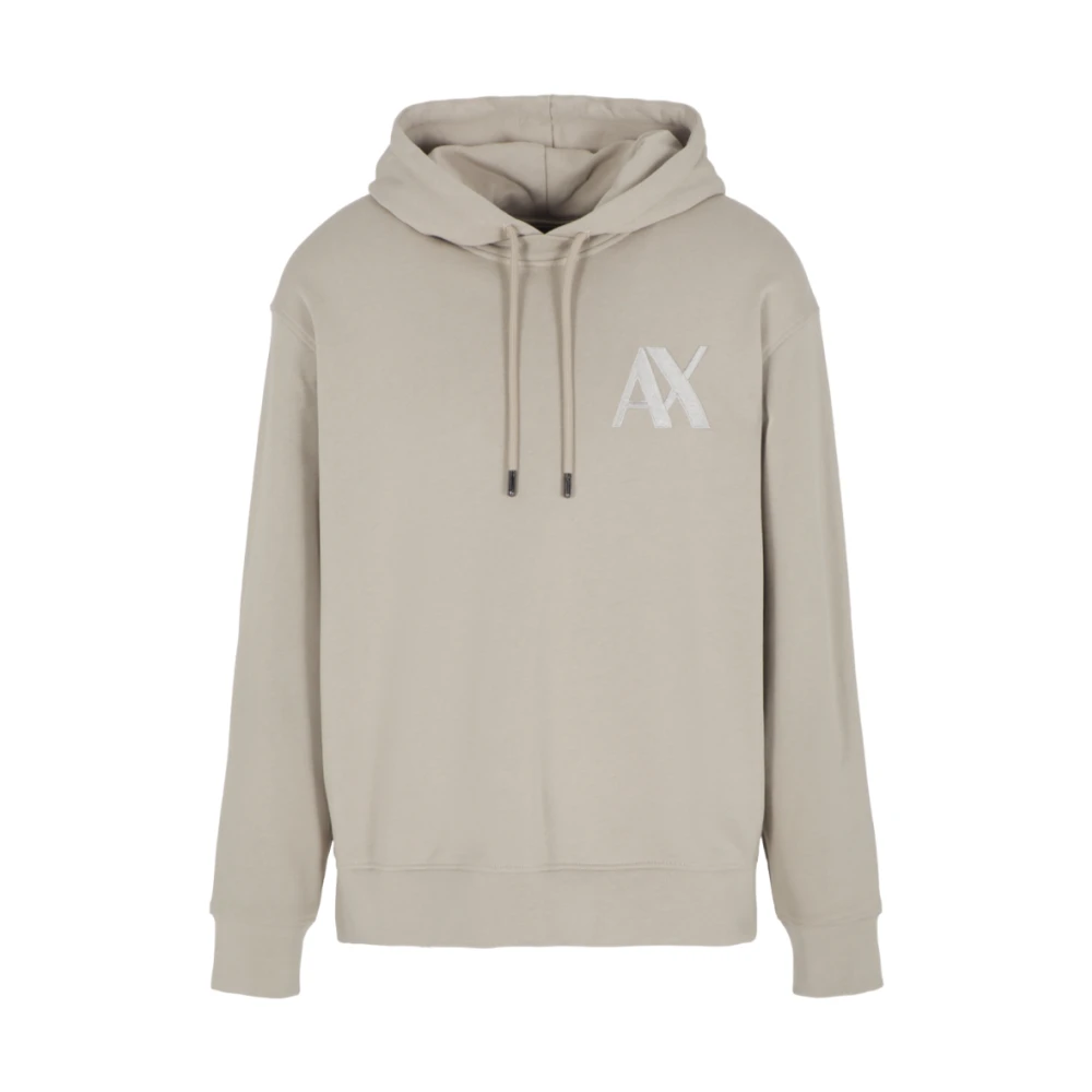Armani Exchange Herren Beige French Terry Hoodie