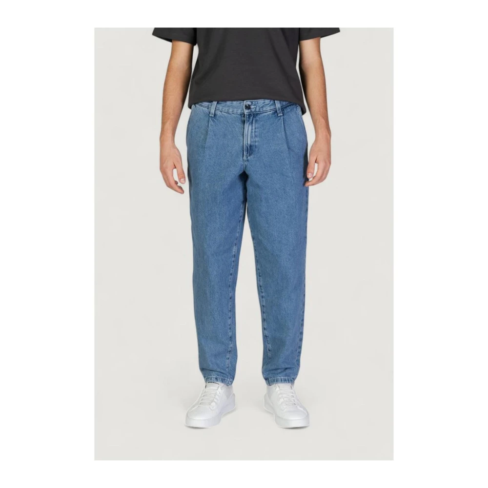 jack & jones Blauwe Katoenen Regular Fit Jeans Blue Heren