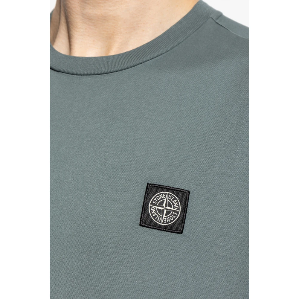 Stone Island T-shirt met logo Green Heren