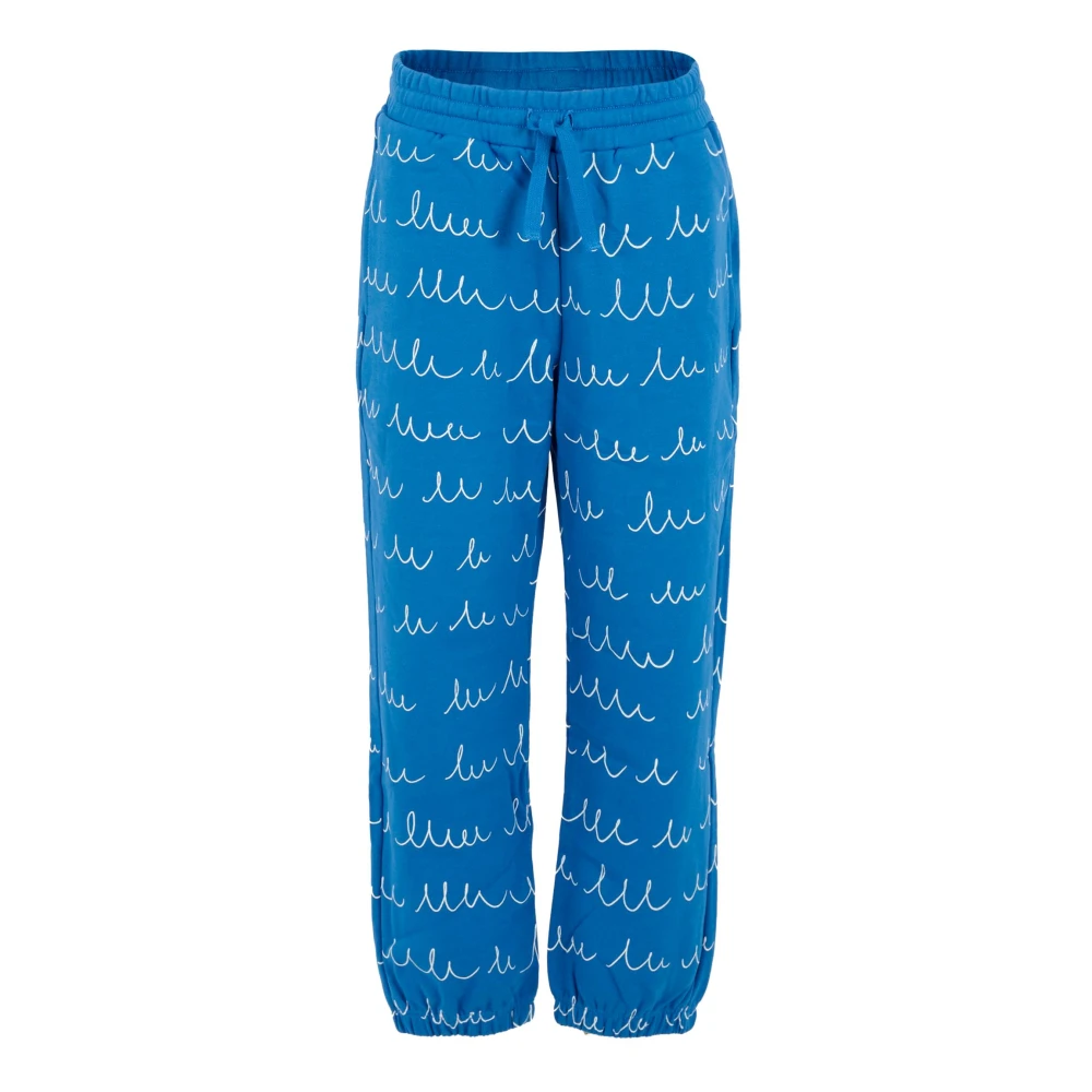 Stella Mccartney Unisex Blue Sporty Fleece Cotton Sweatpants