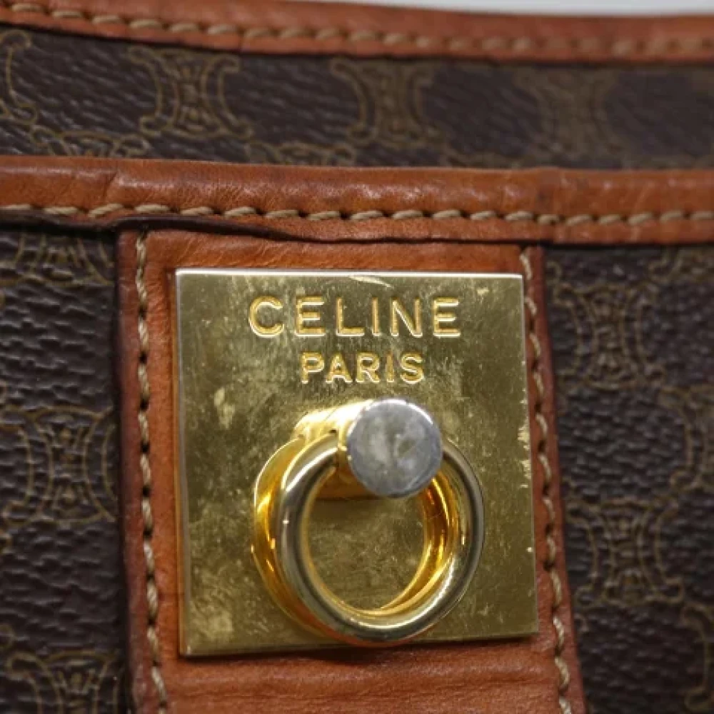 Celine Vintage Pre-owned Canvas clutches Brown Dames