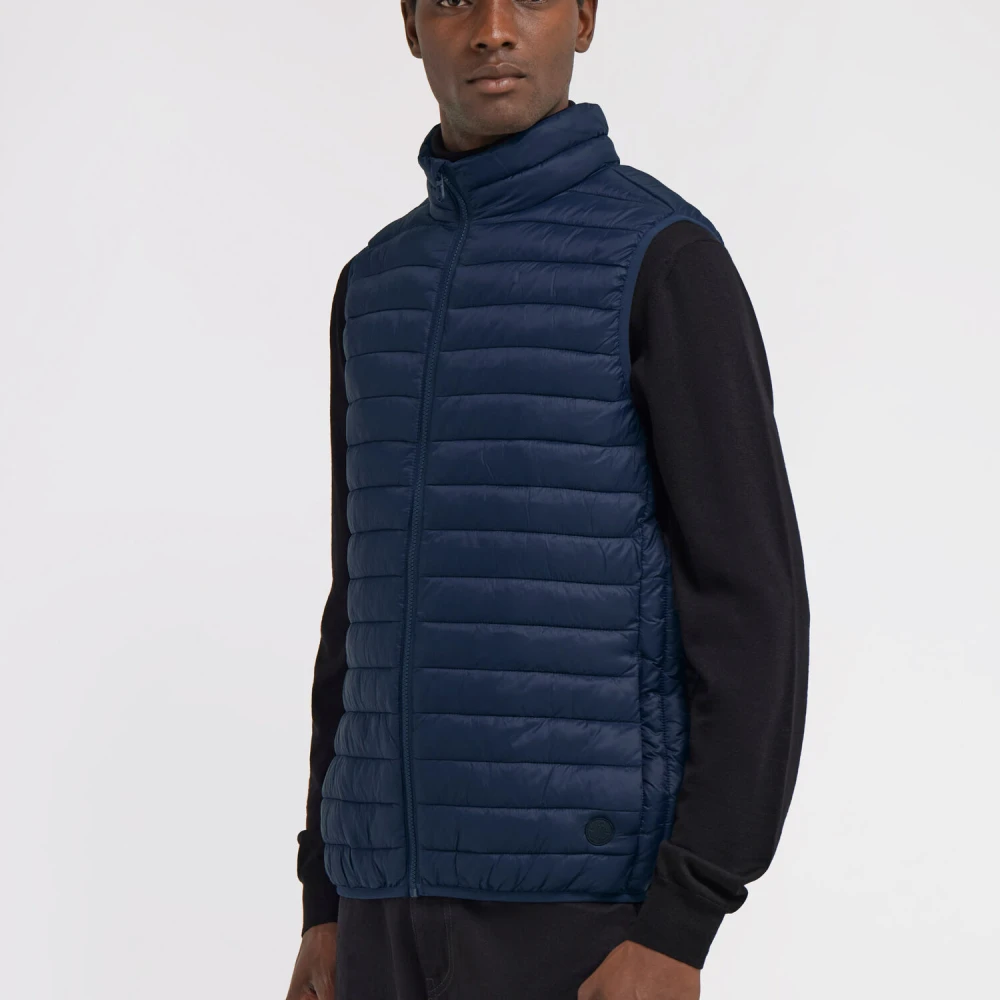 Roberto Cavalli Gewatteerde Puffer Vest Blue Heren