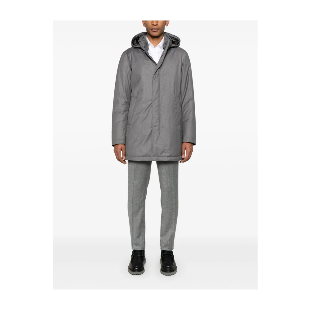 Herno Parka met capuchon en zijzakken Gray Heren
