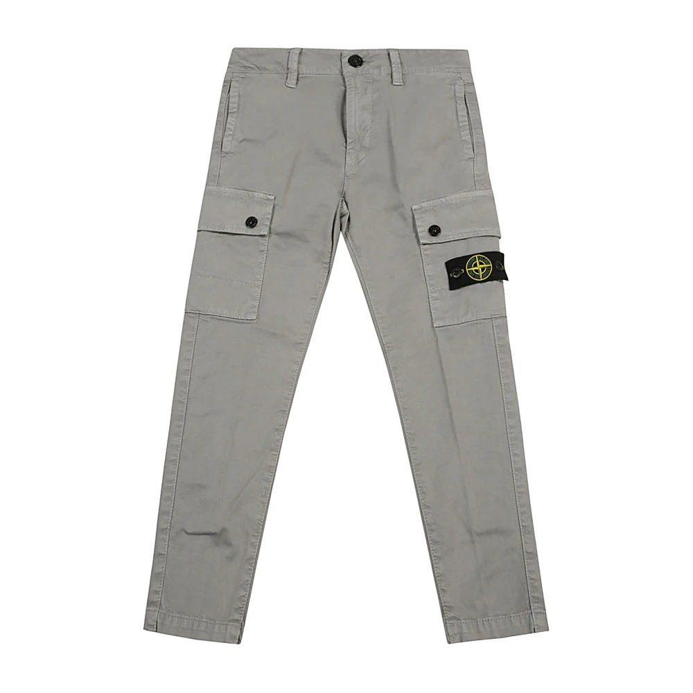 Stone Island Boys Gray Trousers, 8 Y, Grey Trousers For Aw24