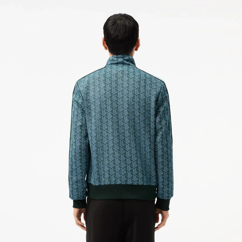 Lacoste Monogram Rits Trui Mannen Green Heren