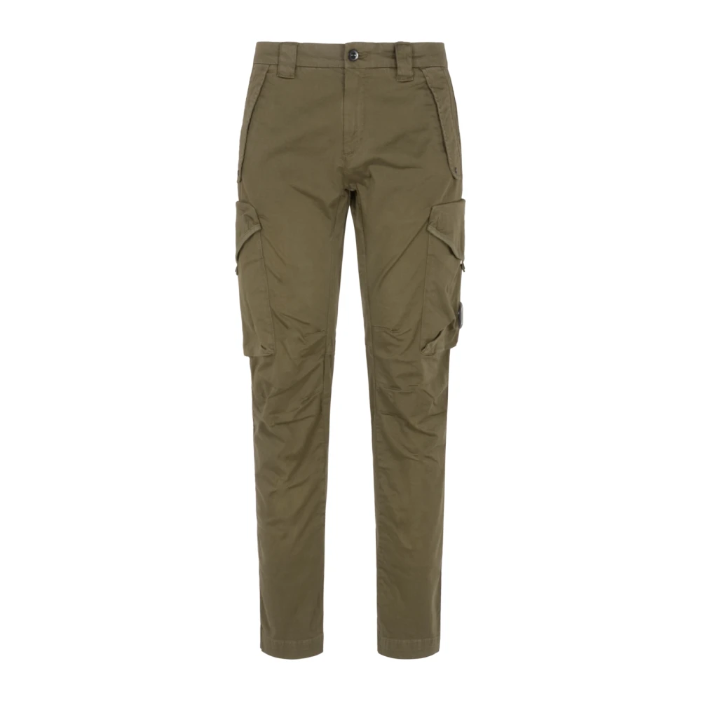C.P. Company Cargo broek in stretch satijn Green Heren