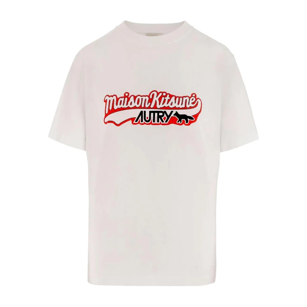 Autry Women's White T-Shirts, S, Varsity Tee-Shirt