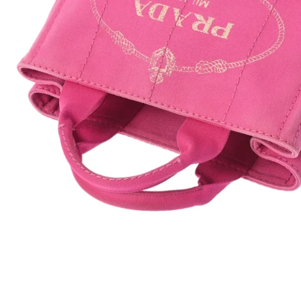 Prada Vintage Pre-owned Canvas prada-bags Pink Dames