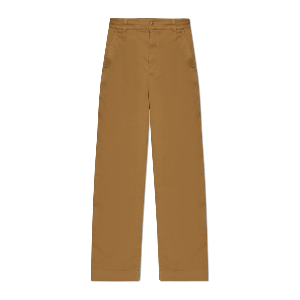 Moncler Mannelijk Beige Broeken Heren, 2XL, Katoen, Broek Met Logo