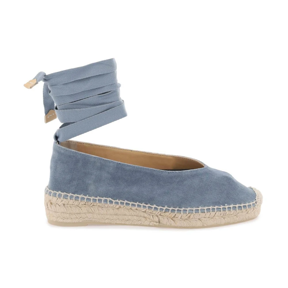 Castañer Handgjorda V-formade Ballett Espadriller Blue, Dam