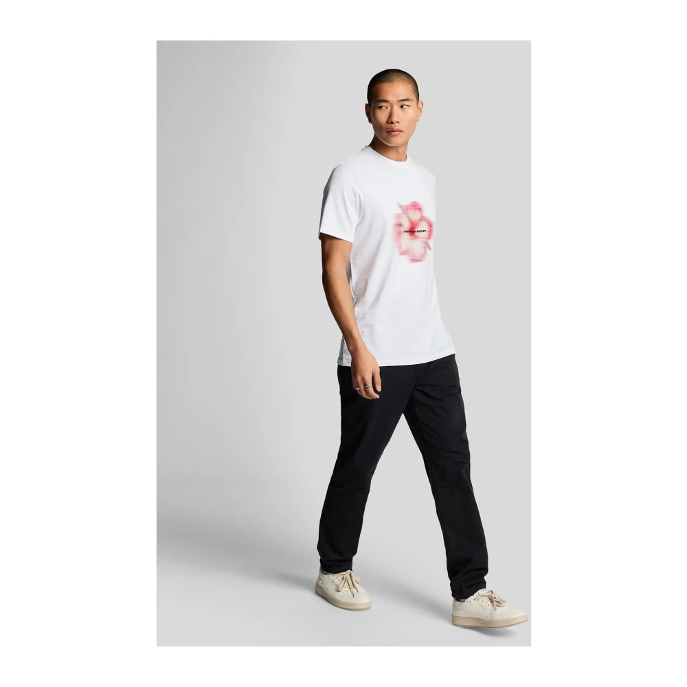Lyle & Scott Broek Straight Leg Chino Black Heren