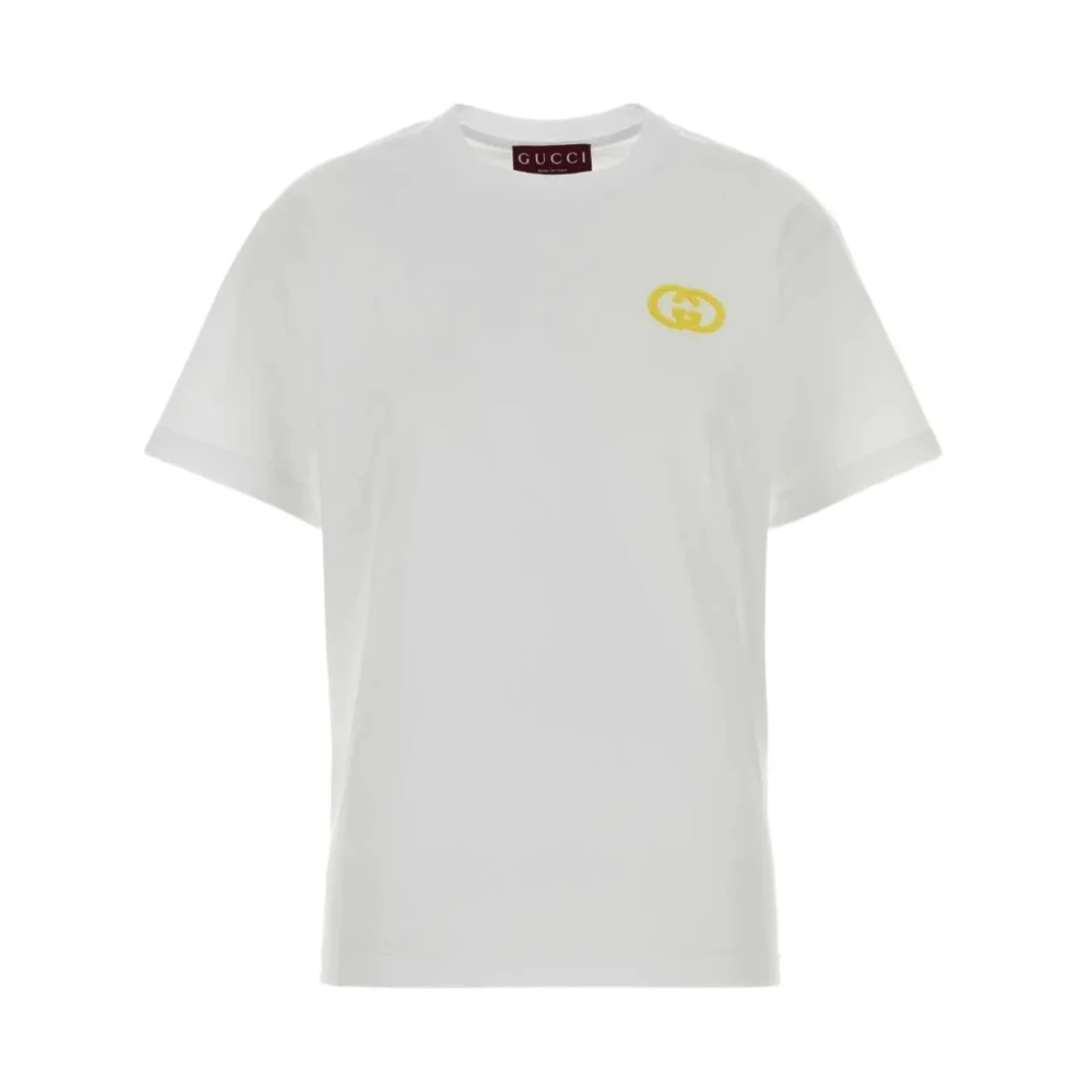 Gucci White T-Shirts, Female, S, Medium Cotton Jersey T-Shirt