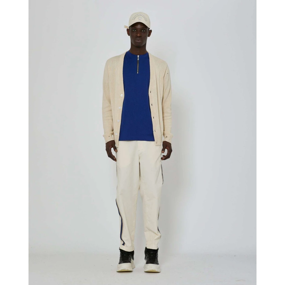 John Richmond Slim Fit Broek met Zijstrepen White Heren