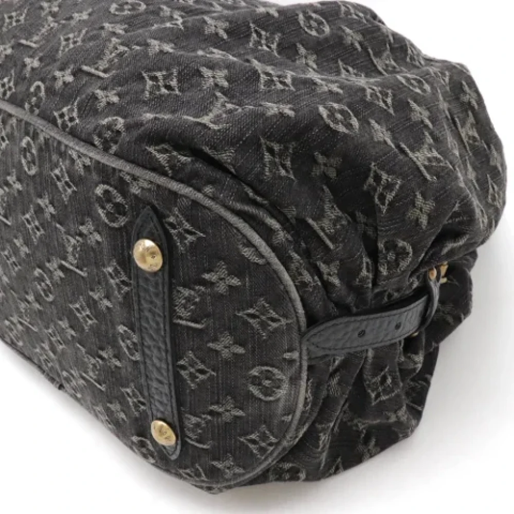 Louis Vuitton Vintage Pre-owned Denim handbags Black Dames