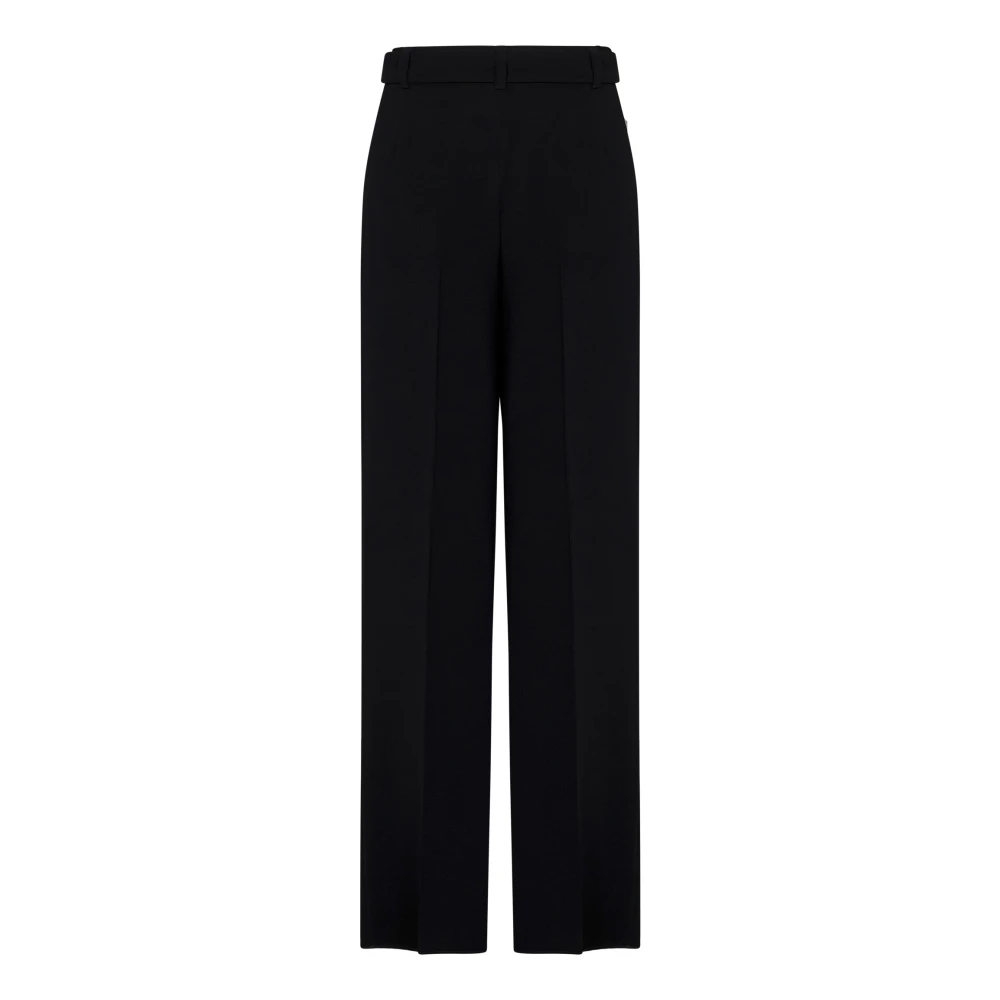 Max Mara Zwarte elegante broek met taille riem Black Dames