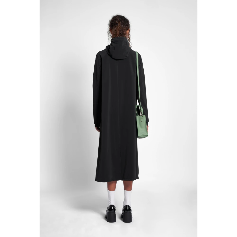Stutterheim Matte Zip Knielengte Regenjas Black Dames