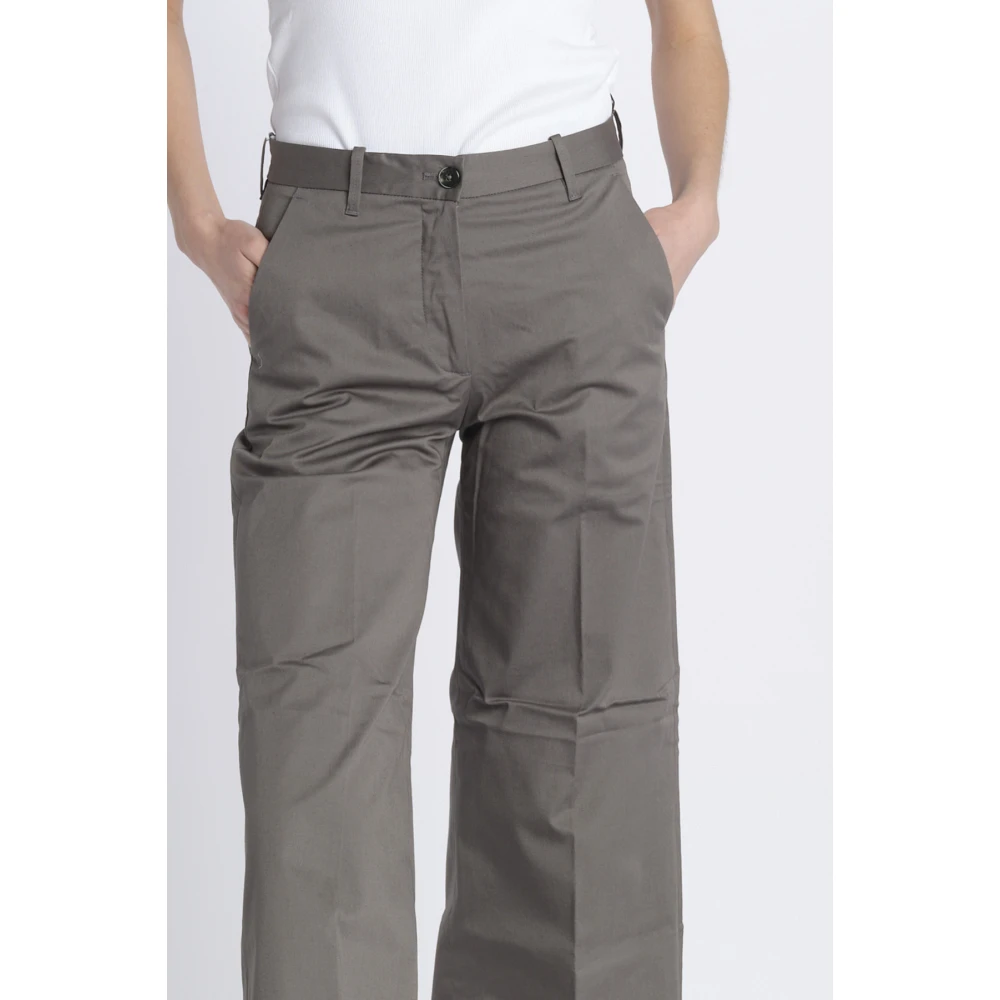 Nine In The Morning Wide Trousers Gray Dames