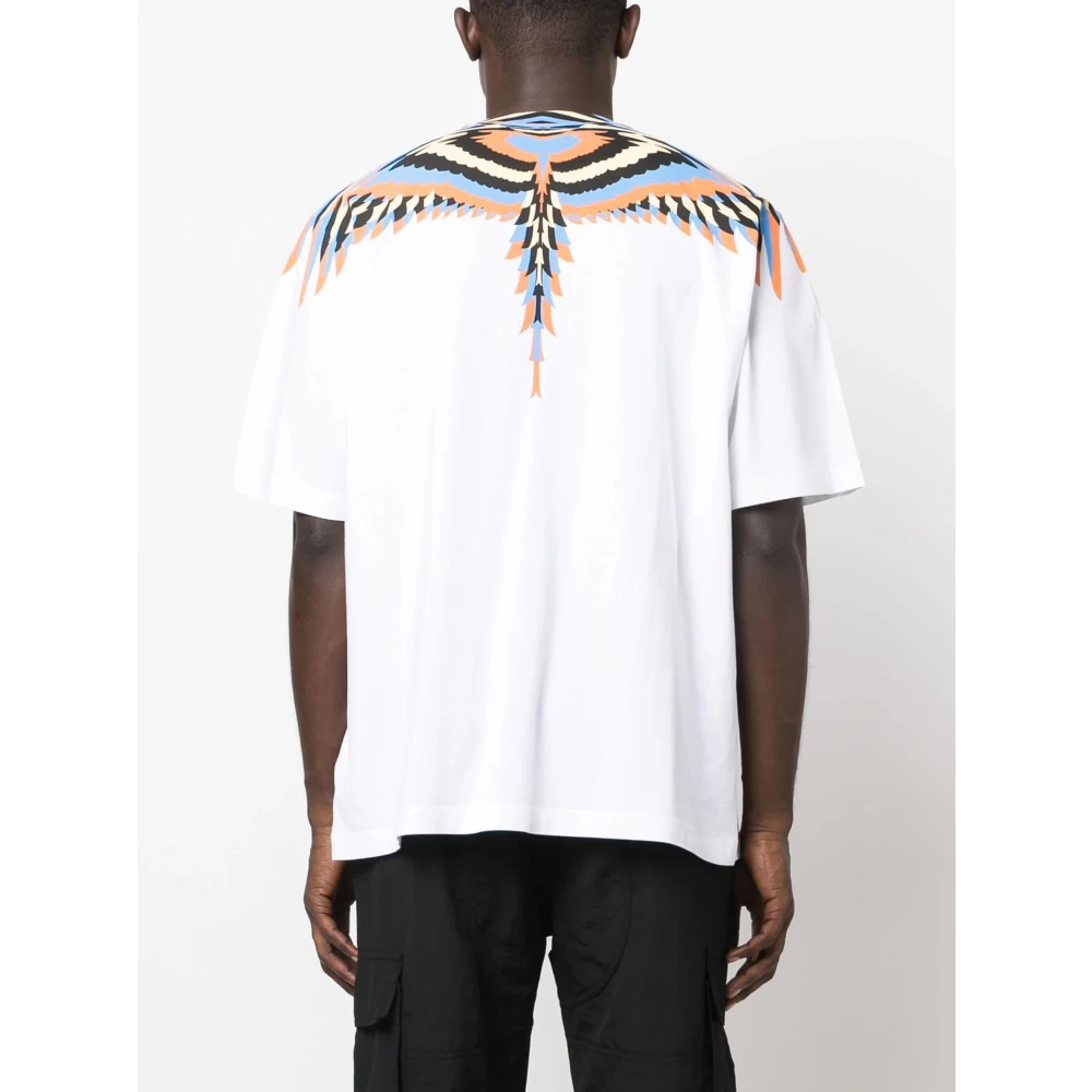 Marcelo Burlon Witte Optical Wings T-Shirt White Heren