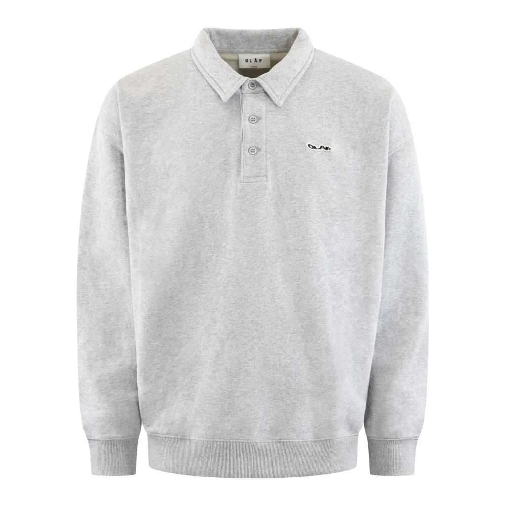 Olaf Hussein Oversized Polo Shirt Gray, Herr