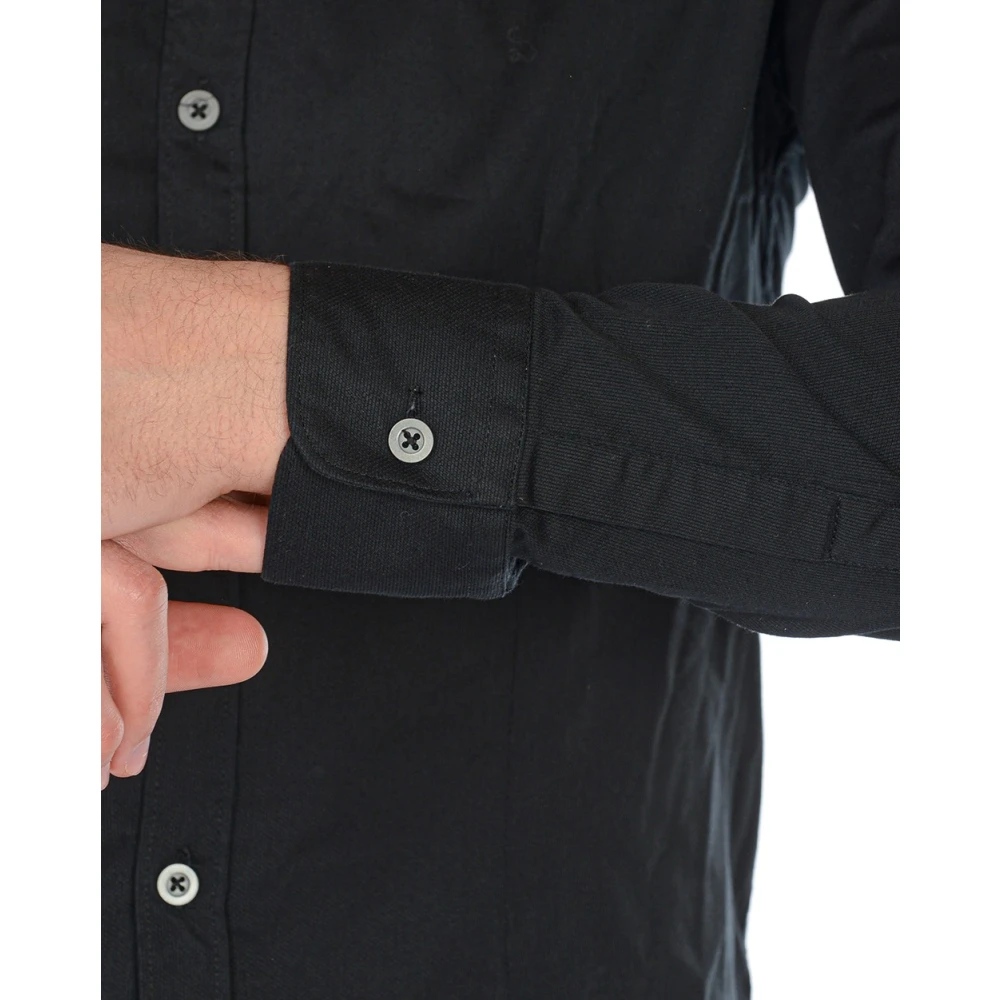 Daniele Alessandrini Casual Button-Up Overhemd Black Heren