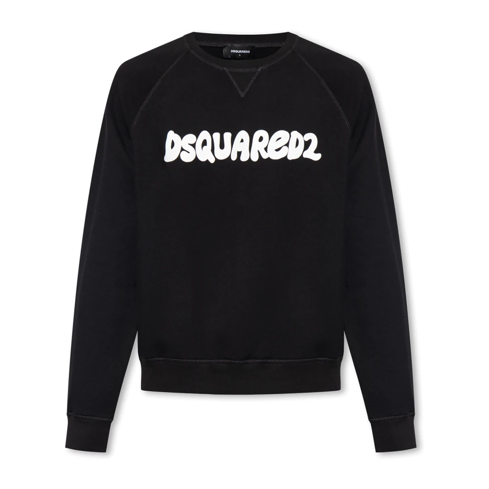 Dsquared2 Men's Black Sweatshirt With Logo - Sweatshirts - 2XL - Sweatshirts & Hoodies