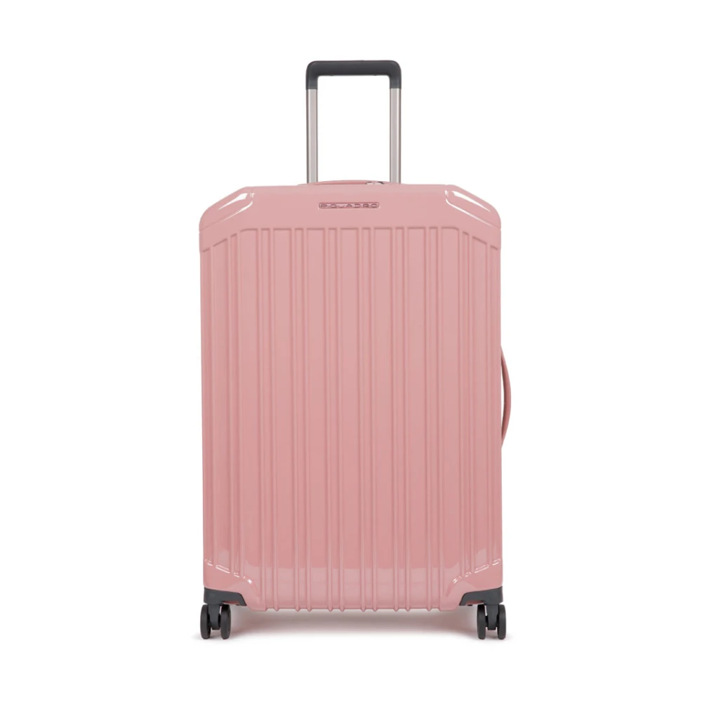 Piquadro Unisex Rosa Mittelgroßer Hartschalentrolley Mit Vier Rollen