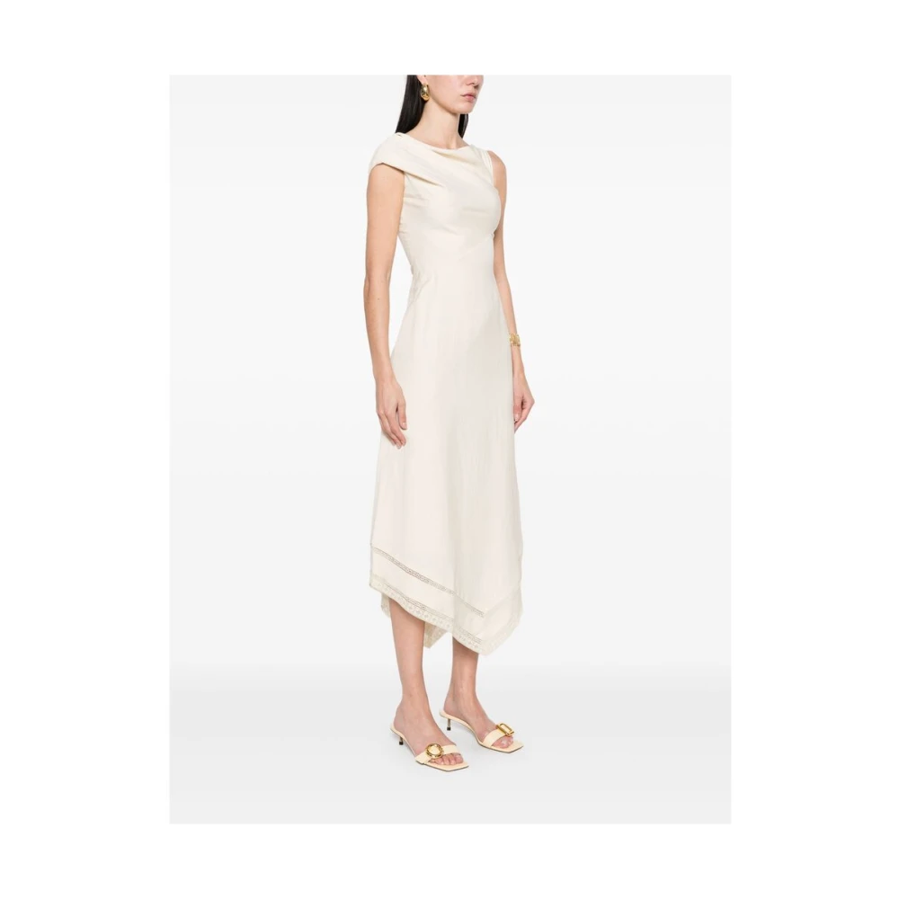 Faithfull the Brand Beige Jurk met Verborgen Sluiting Beige Dames